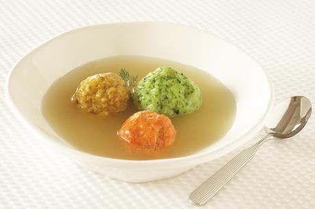 Tricolor Matzo Ball Soup