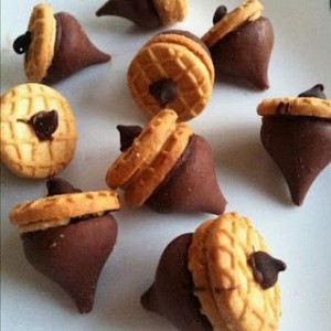 Chocolate and Peanutbutter Acorns